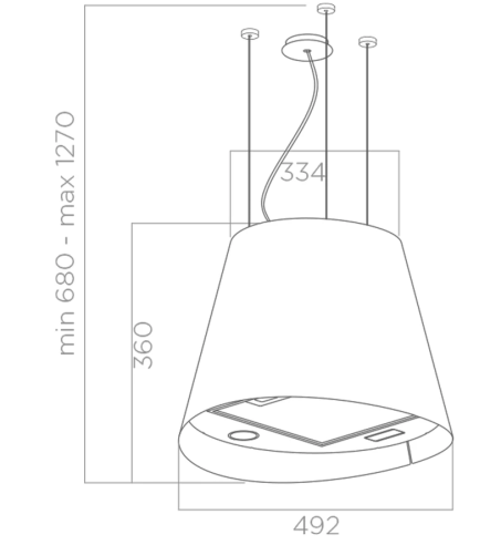 Campana decorativa Filtrante Elica JUNO BL/F/50