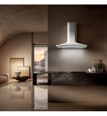Campana Decorativa Pared Elica SWEET WHITE/A/85+CAM