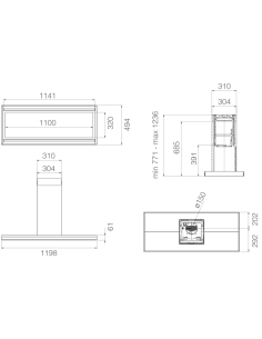 Campana Decorativa Isla  Elica ELEMENT ISL @ IXBL/A/120 2