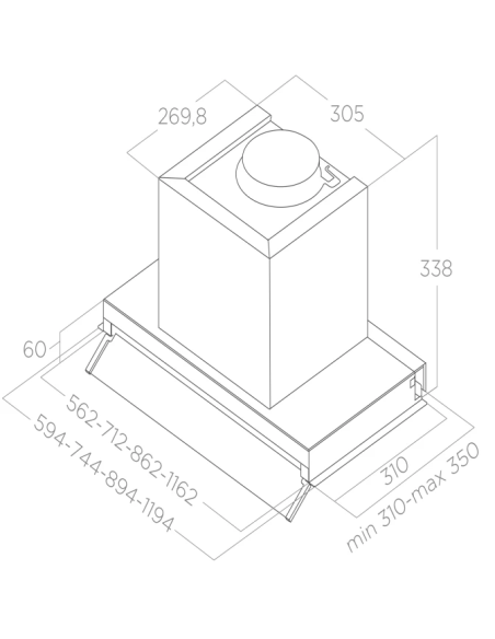 Campana Integrable mueble Elica BOXIN ADV PLUS @ IX/A/90