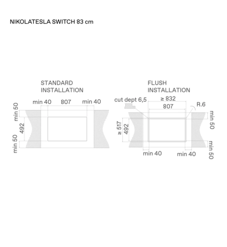 Encimera inducción + Campana Integrada Elica NIKOLATESLA SWITCH EVO BL/A/83