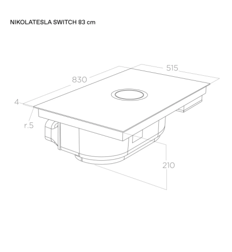 Encimera inducción + Campana Integrada Elica NIKOLATESLA SWITCH EVO BL/A/83