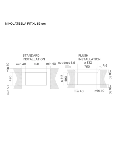 Encimera inducción + Campana Integrada Elica NIKOLATESLA FIT XL BL/A/83