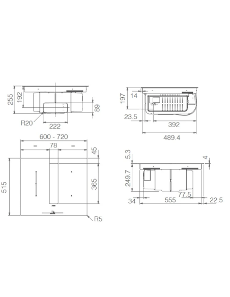 Encimera inducción + Campana Integrada Elica NIKOLATESLA FIT RAW BR/A/60