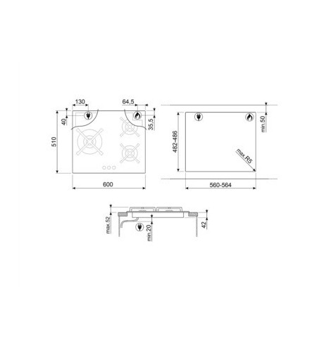 Encimera de cocción Gas