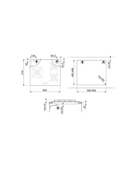 Encimera de cocción Gas