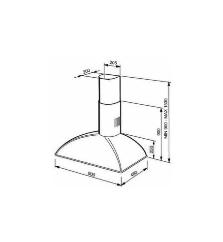 Campana de Pared Est. Colonial 90cm crema