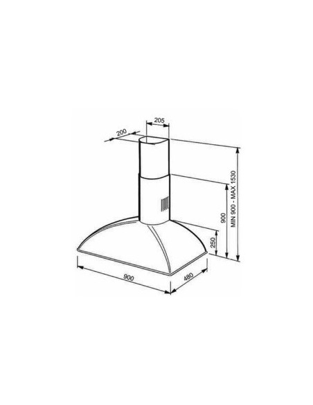 Campana de Pared Est. Colonial 90cm crema
