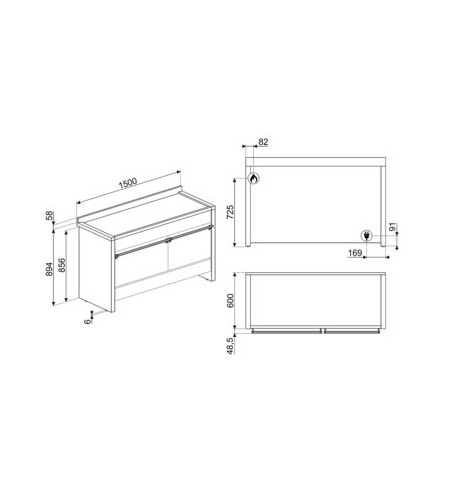 Cocina de Gas Placa 150 cm