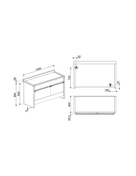 Cocina de Gas Placa 150 cm