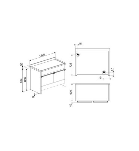 Cocina de Gas Placa 120 cm