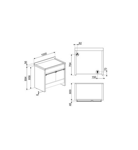 Cocina de Gas Placa 100 cm