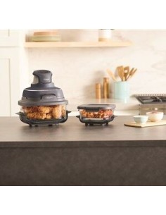 FREIDORA DE AIRE PORTÁTIL DE CRISTAL 4 EN 1 NINJA CRISPI™ AZUL OSCURO METALIZADO