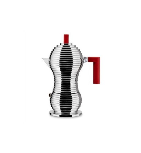 "PULCINA" CAFETERA 6 TAZAS INDUCCIÓN ROJA