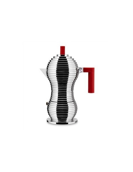 "PULCINA" CAFETERA 6 TAZAS INDUCCIÓN ROJA