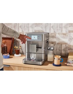 CAFETERA ESPRESSO AUTOMATICA ACERO INOX PANTALLA LCD 5" DEPOSITO LECHE