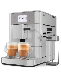 CAFETERA ESPRESSO AUTOMATICA ACERO INOX PANTALLA LCD 5" DEPOSITO LECHE 2