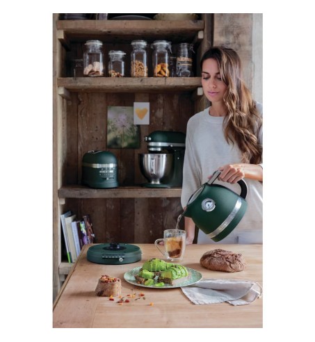 HERVIDOR 1,5L ARTISAN DOBLE PARED VERDE PALMERA