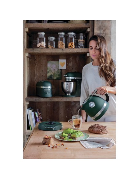 HERVIDOR 1,5L ARTISAN DOBLE PARED VERDE PALMERA