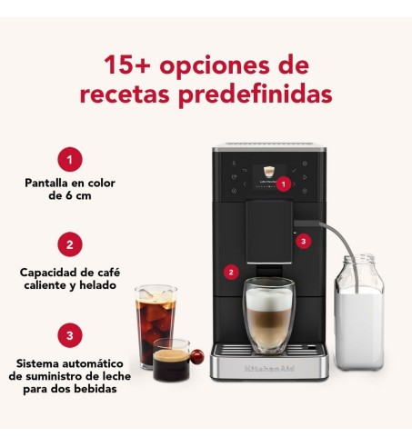 CAFETERA ESPRESSO AUTOMÁTICA KF3 CON CAFÉ HELADO - NEGRO MATE